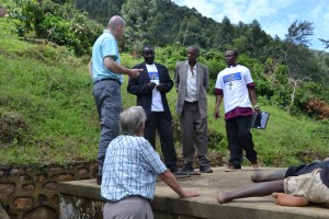 Mark Wickstead in discussions on site