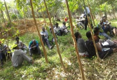 Community meeting in Buhunga