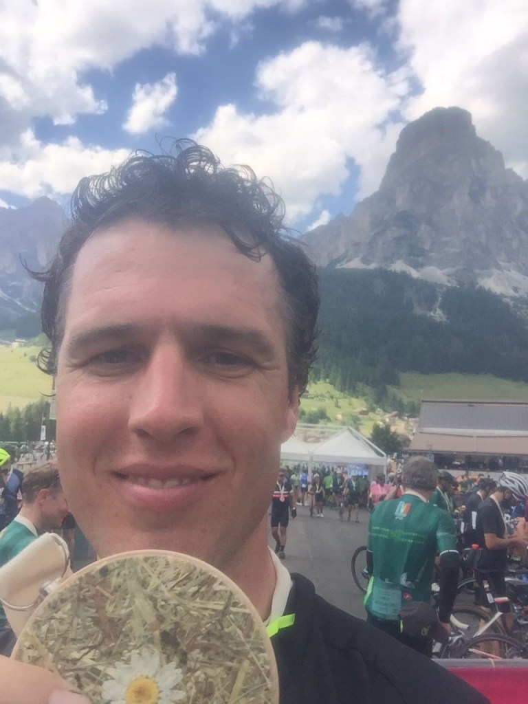 Simon with his medal